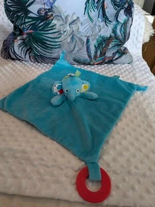 Tesco Carousel Blue Elephant crinkle Comforter Baby Blankie Soft Toy - Picture 1 of 6