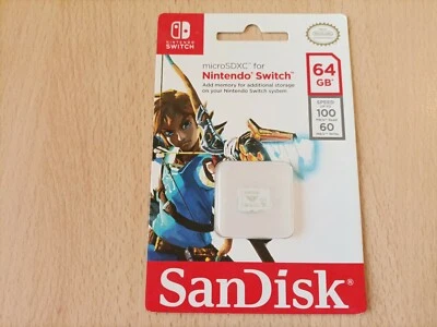 Nintendo swicht SanDisk 64GB Micro SDXC Espansione. Nuova sigillata! - Immagine 1 di 4