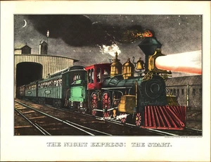Vintage 1952 American Currier and Ives Print From Lithograph Book 9x13 Size - Picture 1 of 1