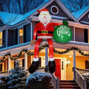 15FT Christmas Inflatable Outdoor Decoration, Climbing Santa Giant Christmas ... - Bild 1 von 7