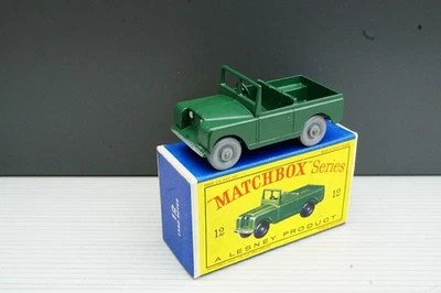 Matchbox Lesney No 12b Land Rover HTF Gpw All Original VNM Plus Original Box - Image 1 of 4