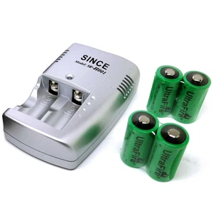 NUEVAS 3V 1000mAh CR123A 17335 17345 Baterías Recargables con Cargador de Batería - Imagen 1 de 8