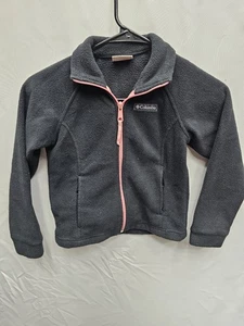 Columbia Girls M (10-12) Black Fleece Full Zip Jacket - Picture 1 of 9
