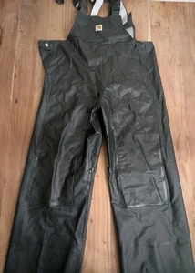 Carhartt Surrey PVC Latzhose Herren Größe Small grün wasserdicht Angeln 100101 - Bild 1 von 9