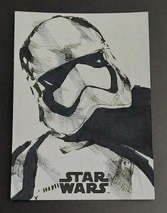 2017 Topps Star Wars: Die letzten Jedi Captain Phasma Sketchkarte von Rob Teranishi - Bild 1 von 2