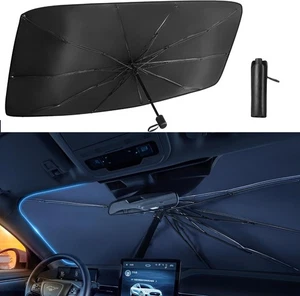 57 x 31'' Car Windshield Sun Shade Umbrella Foldable Umbrella Sun Shade Block UV - Picture 1 of 7