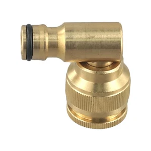 3/4 Messing Vernickelt Drehgelenk Garten Wasserhahn Adapter Drehverbinder - Picture 1 of 12