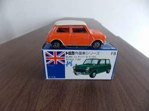 Tomica Blue Box F8 BLMC Mini Cooper S Mark III Orange Model 1/50 Made in Japan - Picture 1 of 8