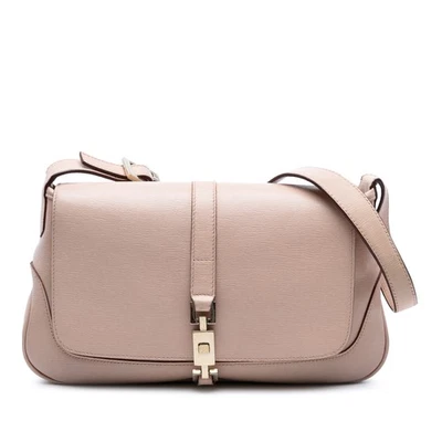 Authenticated Gucci skin Jackie O Flap Pink Light Calf Leather Shoulder Bag - Image 1 of 4