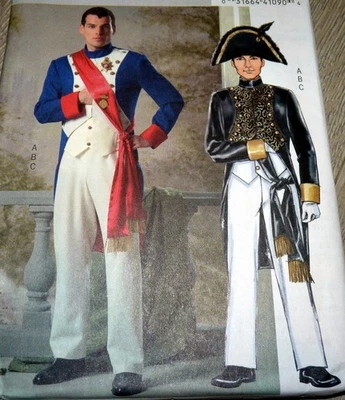 Men's Military Historical Napoleon Sewing Pattern Butterick B4891 XL-XXXL UC - Image 1 of 2