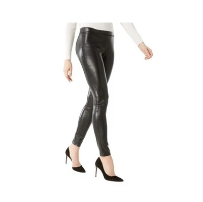 Pantalones Legging INC para Mujer 12 Negros Profundos Imitación Cuero Nuevos con Etiquetas CB53 Foto 1 de 4