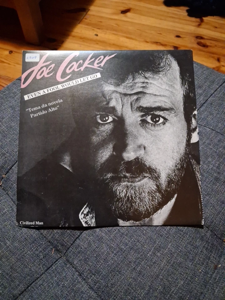 Joe Cocker 1984 "Even A Fool Would Let Go" Brazilian 7" Vinyl - Image 1 of 4