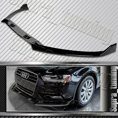 Parachoques delantero pintado de negro para Audi A4 Quattro 2013-2016 divisor alerón labio Foto 1 de 4