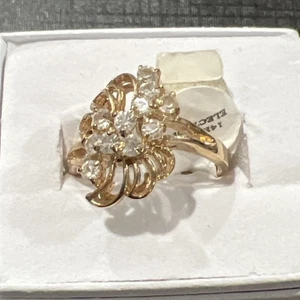 Vintage Taiwan Ring Größe 8,5 vergoldet  - Bild 1 von 14