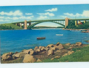 Unbenutzte BRÜCKENSZENE Gloucester vor 1980 - nahe Boston Massachusetts MA H8417 - Bild 1 von 2