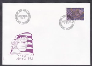 Switzerland FDC 1981 Michel 1196 "Pro Aero": 50 Year Swissair; Icarians - Picture 1 of 2