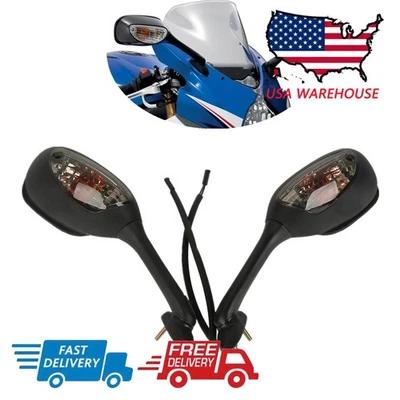 Turn Signal Rearview Mirrors For Suzuki GSXR1000 2005-15 &  GSXR600/750 2006-24 - Изображение 1 из 4