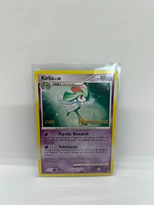 Pokemon Kirlia #53/132 STAFF Prerelease Stamp Secret Wonders NM - MT - Image 1 of 2