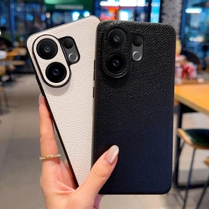 For ViVO X200 FE, Shockproof Hybrid Armor Leather Skin Feel Back Case Cover - Picture 1 of 22