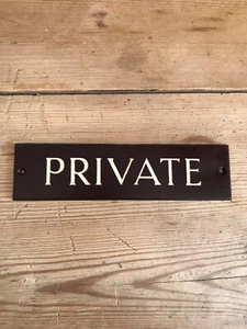 Antique Bakelite Door Sign 1930s Private (C) - Picture 1 of 6
