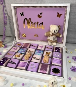 Schokobox Personalisiert Gastgeschenke Geburtstag Schokolade Geburt Baby - Bild 1 von 6