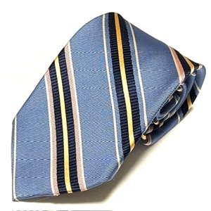 Jos A Bank Repp Tie Carolina Blue Stylish Preppy Sharp Cool Executive Collection - Picture 1 of 15