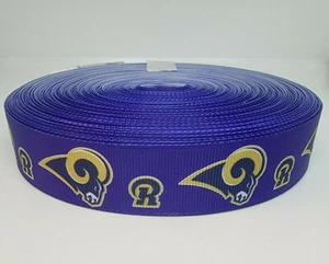 Los Angeles Rams, Logo, Grosgrain Ribbon 1" By the yard NEW - Picture 1 of 1