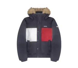 Tommy Hilfiger Men's XXL Snorkel Removable Vegan Fur Hooded Full Zip Coat NWT - Picture 1 of 11