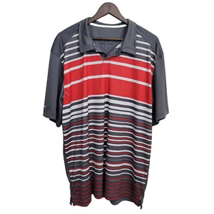 Camisa Polo Hombre Trébol Negra XXL Gris Rojo Blanco Rayas Cuello Manga Corta - Imagen 1 de 8