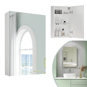 Bathroom Medicine Cabinet with Mirror Wall Mounted with Adjustable Storage Shelf - Picture 1 of 27