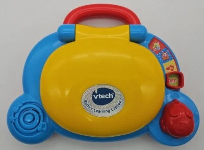 Vtech Baby Learning Laptop Toy Learn Music Shapes Objects Feeling - Image 1 of 4