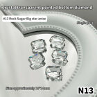 1pcs Ice Through Transparent Nail Art Crystal Shiny Clear Pointed Bottom Glass