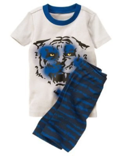 GYMBOREE ROPA DE DORMIR GRIS TIGRE S/S 2 piezas PIJAMA GIMMIES 6 12 6 NUEVO CON ETIQUETAS Foto 1 de 1