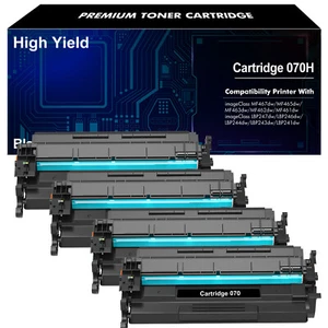 1-4PK 070H CRG-070 H Toner Cartridge for Canon imageCLASS MF465dw MF467dw LBP247 - Picture 1 of 5