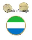 Sierra Leone Flag 27mm Metal Lapel Pin Badge Domed Insert