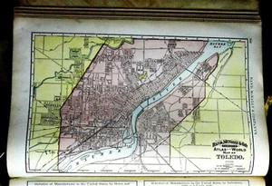 1897.Alt.Geographischer Druck: KARTE DER STADT TOLEDO..Rand, McNelly & Company.. - Bild 1 von 1