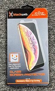 Neu Blackweb Glas Displayschutzfolie für iPhone X/xs/11 Pro - Bild 1 von 2