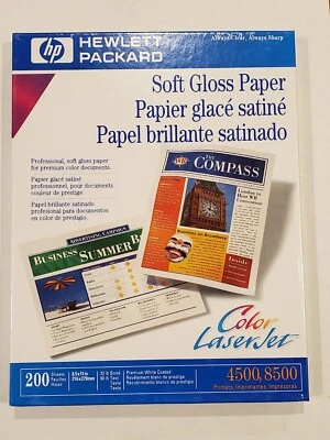 HP Soft Gloss Laser Paper C4179A 200 sheets 4500, 8500 Printers 32 lb bond - Image 1 of 3