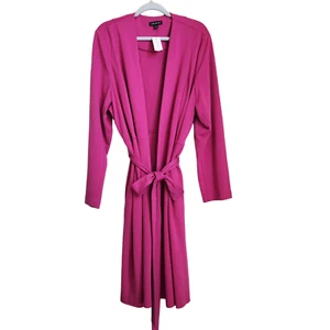 LANE BRYANT Women 22/24 Long Jacket Duster Open Front Side Pockets Stretch NWT - Picture 1 of 10
