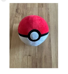 Toy Factory Pokemon 6" Plush Poke Ball Stuffed Toy Red White Black 2022 O7 - Picture 1 of 1