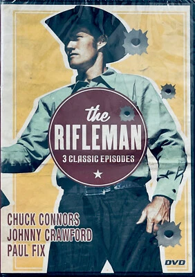 Новый стрелок DVD 3 классические эпизоды в черно-белый Chuck Connors тонкий чехол запечатанный - Изображение 1 из 3