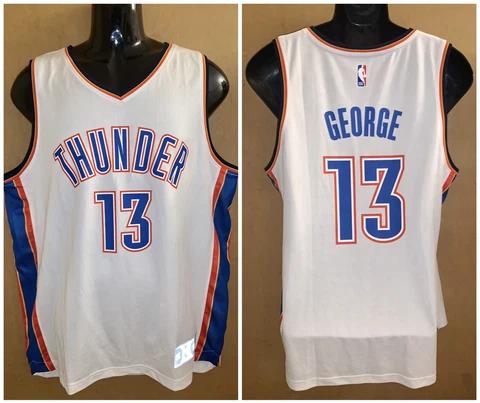 PAUL GEORGE NBA Thunder Fanatics Jersey White Basketball Jersey ~ Adult Large L Cover