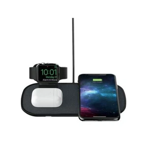 Mophie 3 in 1 Wireless Charging Pad Qi 7.5W with EU Plug - Black - 409903655 - Afbeelding 1 van 2