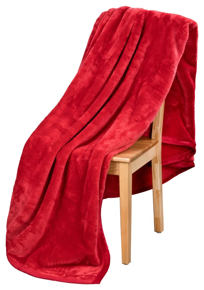 Soft-Touch Feeling Wohndecke Kuscheldecke Zarah 150x200 rot - Bild 1 von 1