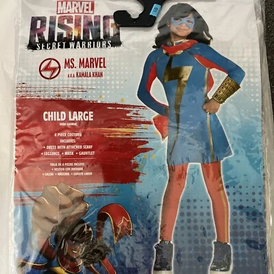 NUEVO Marvel Rising MS. MARVEL Guerreros Secretos NIÑO Grande 12-14 Disfraz de Halloween Foto 1 de 4