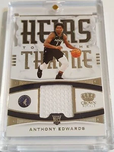 2020 Panini Crown Royale Anthony Edwards Rookie #PATCH White Jersey - Rare - Picture 1 of 3