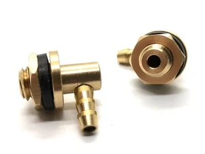 2PCS Copper Fuel Tank Nipple Fuel Line Connector L3/4"xD9/16"xd3/16"xM8 SHIP USA - Picture 1 of 2