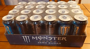 Monster Energy Drink Zero Sugar NEW 24 Pack 16oz Cans Discontinued Version RARE - Picture 1 of 5