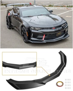 Para 16-18 Camaro RS LT LS | ZL1 Estilo Primer Negro Parachoques Frontal Divisor Labio - Imagen 1 de 12