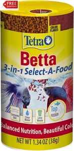 Tetra Betta 3-In-1 Select-A-Food, Fish Food for Betta, Top Feeder, Colour Enhanc - Picture 1 of 12